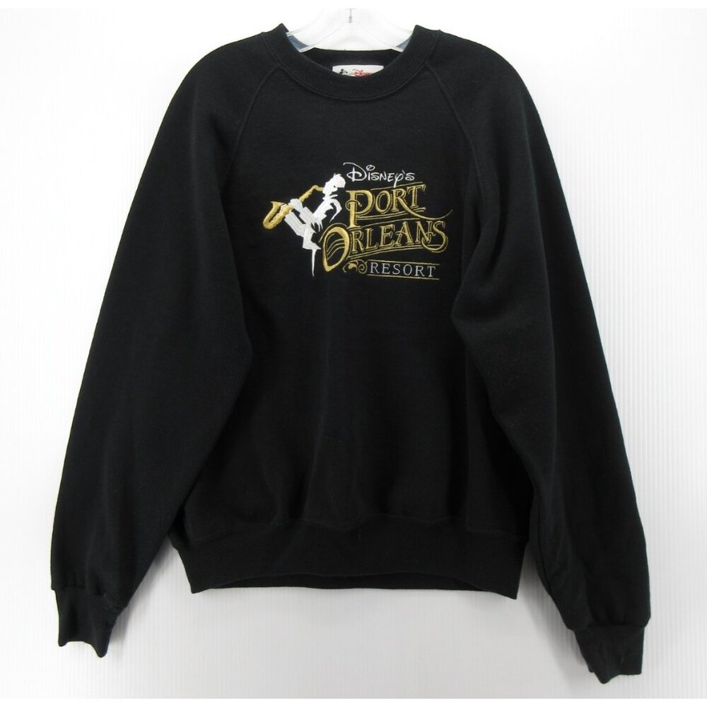 VINTAGE Disney Sweatshirt Medium Port Orleans Resort Embroidered 90s*